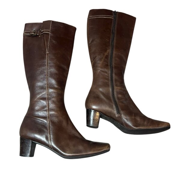 Ecco Bremen Womens Chocolate brown Tall Knee high boots size 41 EUR Size 10 US - Picture 3 of 4